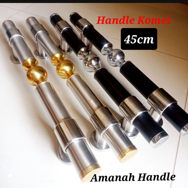 Handle pintu mewah Stainless kuningan / Gagang pintu rumah 45cm komet