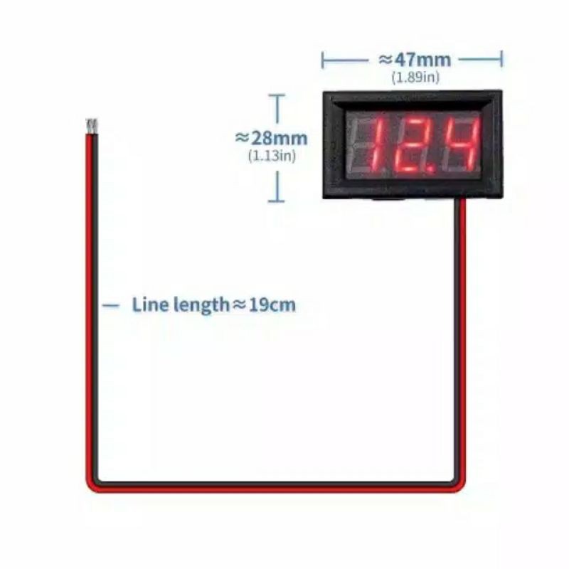 VOLT METER DC 4.5-30V PANEL METER 0.56&quot;