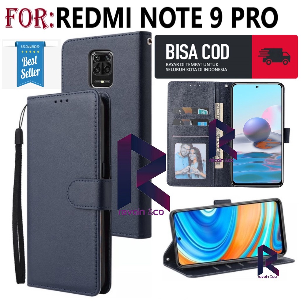 FLIP COVER XIAOMI REDMI NOTE 9 PRO FLIP WALLET LEATHER KULIT PREMIUM SARUNG BUKA TUTUP KESING HP FLIP CASE XIAOMI REDMI NOTE 9 PRO