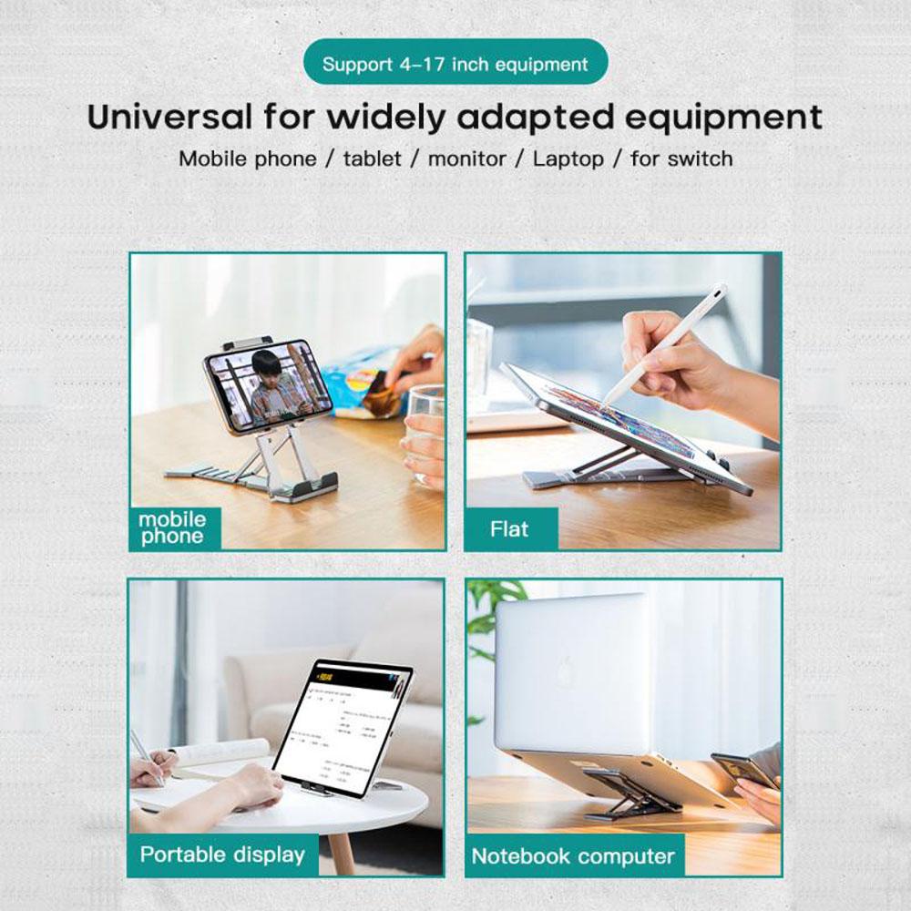 Agustinina Tablet Stand Lipat Sudut Tetap Desktop Tinggi Ponsel Holder Adjustable Tablet PC Stand