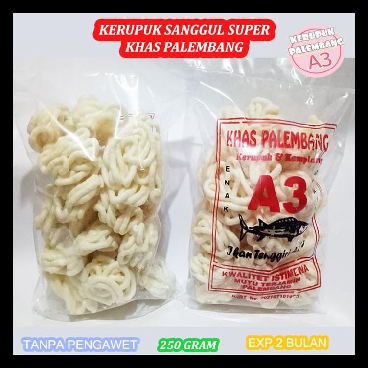

KERUPUK SANGGUL IKAN TENGGIRI SUPER KEMPLANG KERITING SUPER PALEMBANG BERKUALITAS