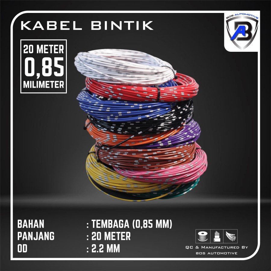kabel roll kabel bintik serabut kabel otomotif mobil motor 0 85mm x 20m