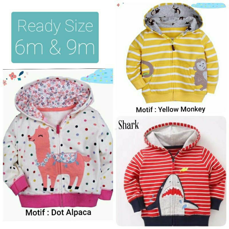 Cuci Gudang Jaket Bayi Size 6m, 9m,12m Carters