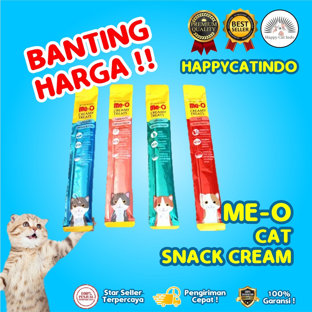 Snack Kesukaan Semua Kucing MEO Creamy 15 gr Harga Satuan