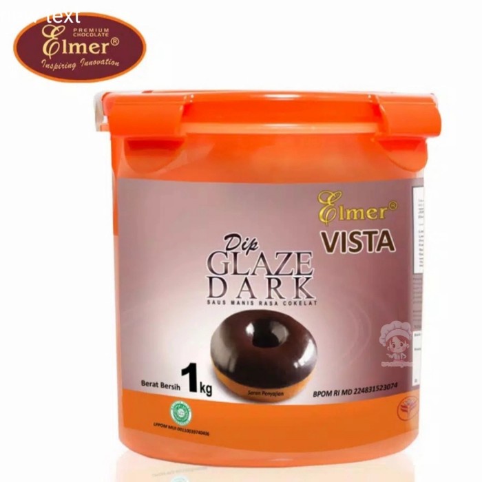 

Elmer Dip Glaze Dark Vista 1 kg Topping Donat Selai Roti