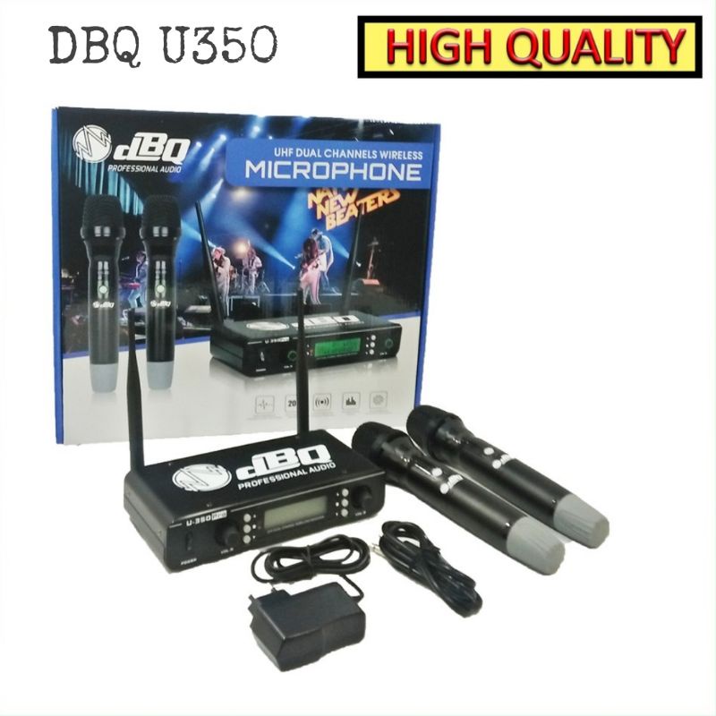 Wireless Microphone DBQ U-350 Pro Mic 2 Handheld UHF