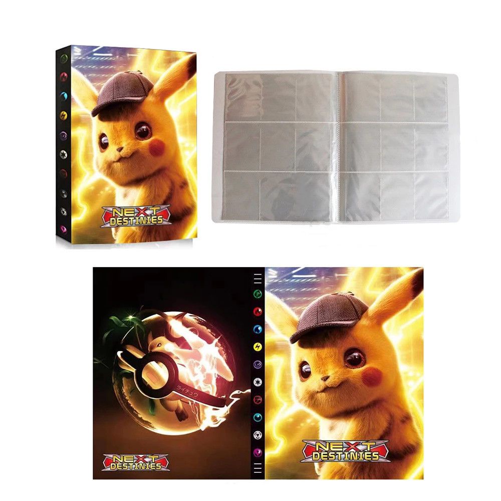 Buku Album Holder Kartu Game Pokemon Pikachu Bluesky 432 Untuk Mainan Anak