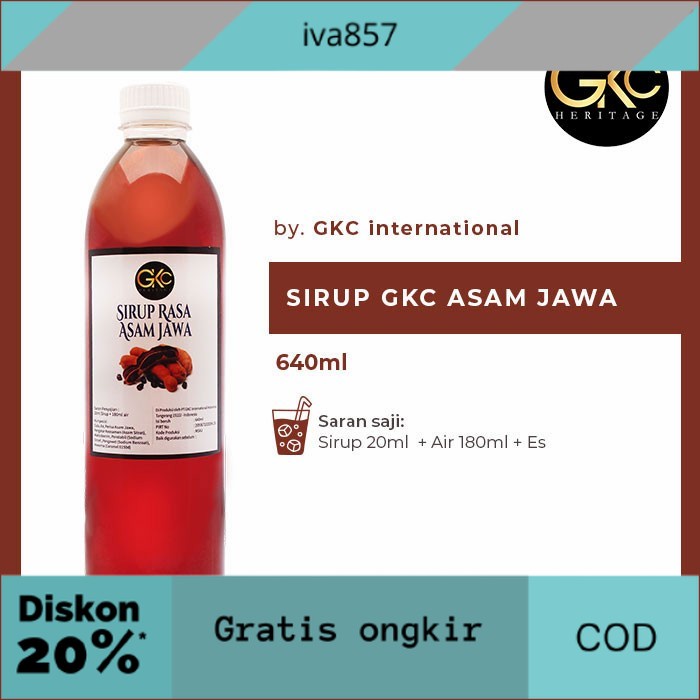 

PROMO GKC heritage Asam Jawa Aroma Booster Sirup (700ml) import quality GRATIS ONGKIR