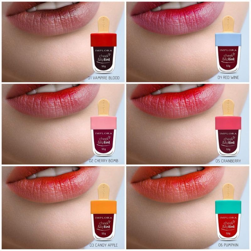 BPOM] IMPLORA Cheek &amp; Liptint / Lip Tint / Ice Cream