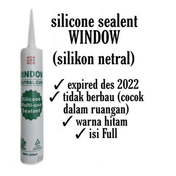 silent kaca hitam / sealent kaca hitam (NETRAL) tidak bau asam