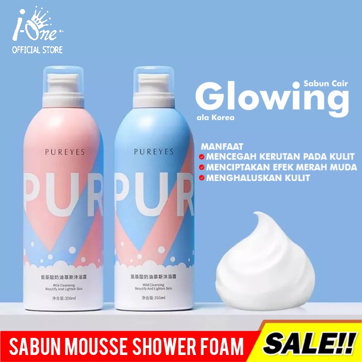 Pureyes Sabun Mousse Shower Foam Korea Sabun Cair Mencerahkan Menghaluskan Kulit Badan Glowing