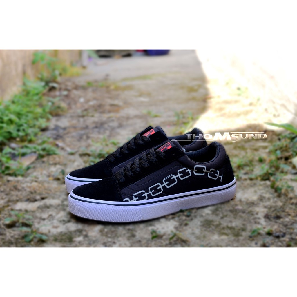 PROMO TERLARIS TERMURAH SEPATU VANS OLDSKOOL FULL BLACK HITAM POLOS WHITE PUTIH OLDSKOOL ERA IFC DT