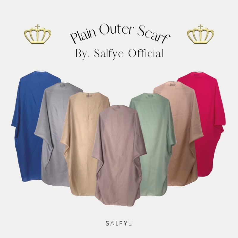 OUTER SCARF POLOS BY SALFYE OFFICIAL | OUTER SCARF | OUTER SCARF POLOS | PLAIN OUTER SCARF | PLAIN O
