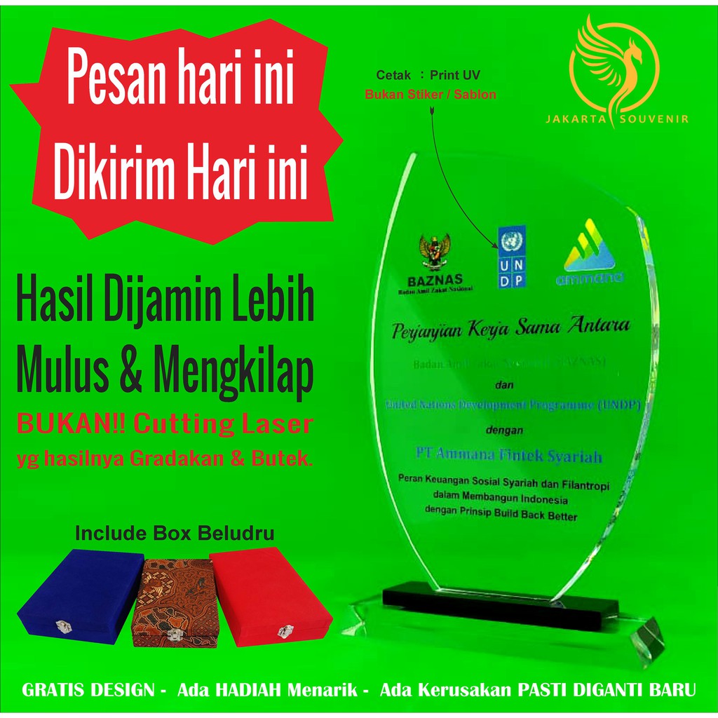 

Plakat Akrilik Murah Custom Acrylic kenang-kenangan wisuda + Box