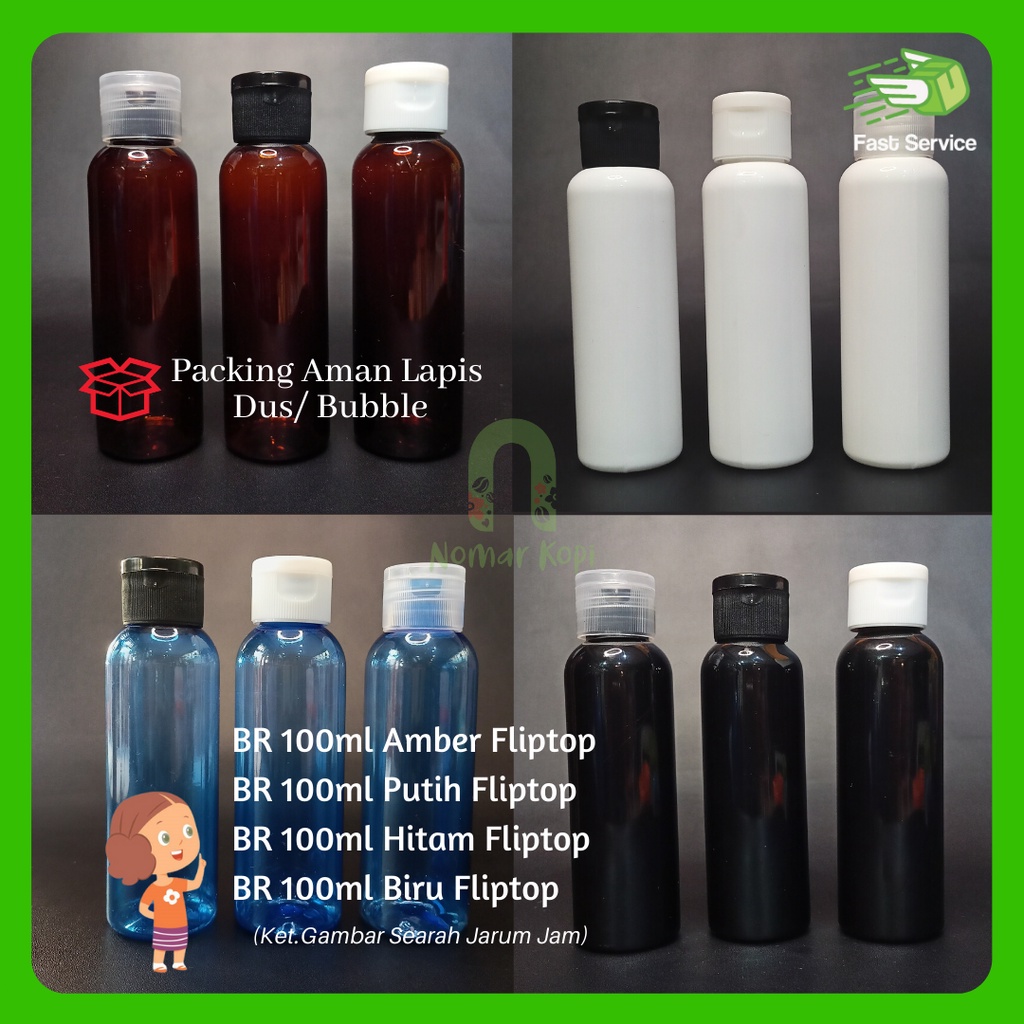 Botol 100ML BR PINK Fliptop