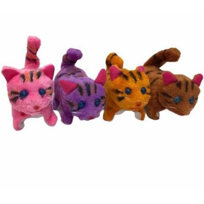 MAINAN KUCING BERSUARA BONEKA KUCING  BERJALAN