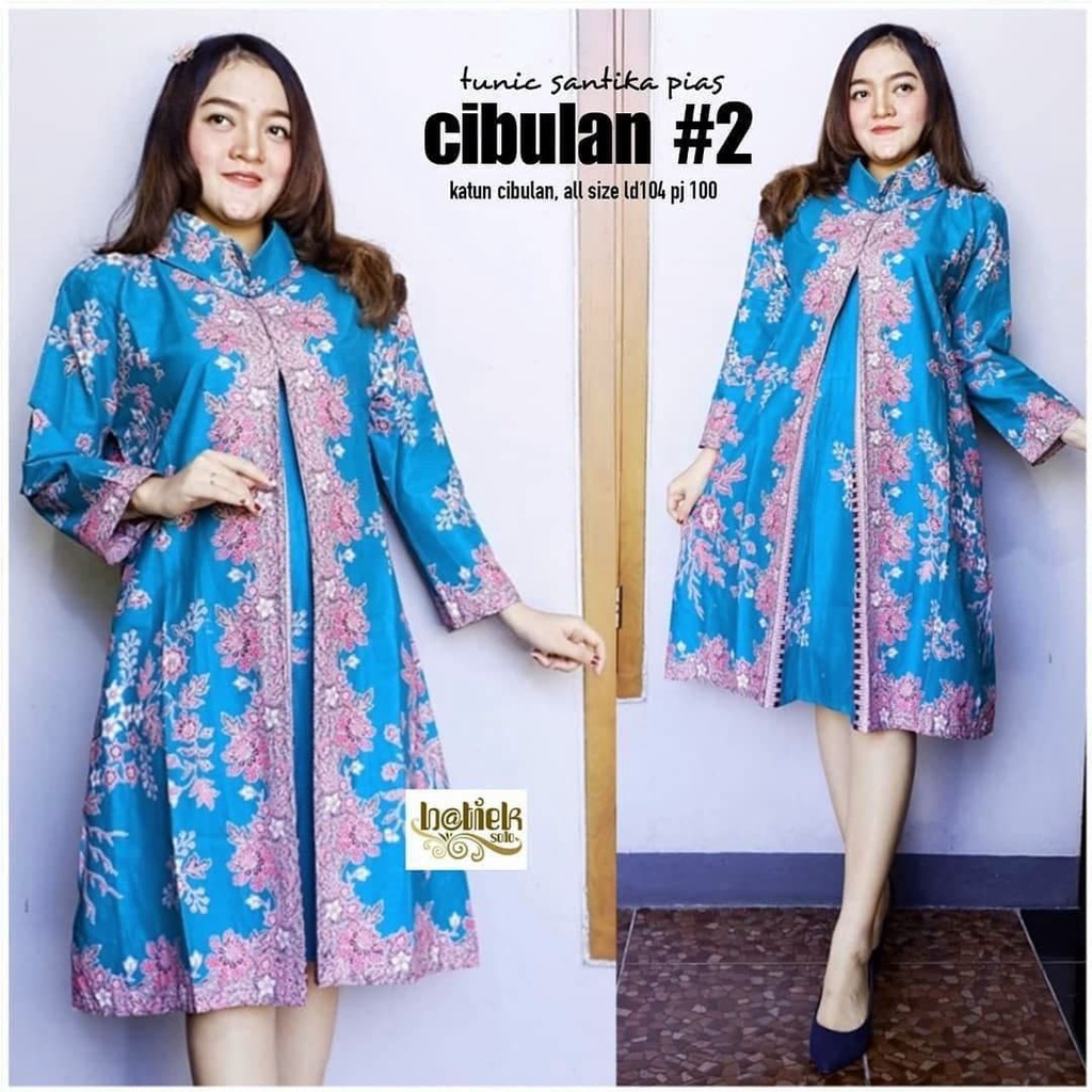 Dress Batik Pesta Elegan Modern Terbaru Jumbo Kondangan Tahun Baru Cina Cantik Chinese New Year MTD8
