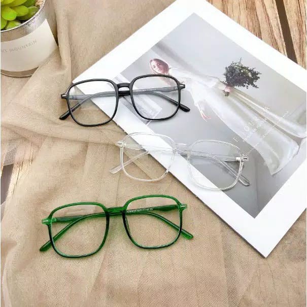 *ALIBABA1688*COD Kacamata Anti Radiasi Wanita / Pria Frame Transparan Import