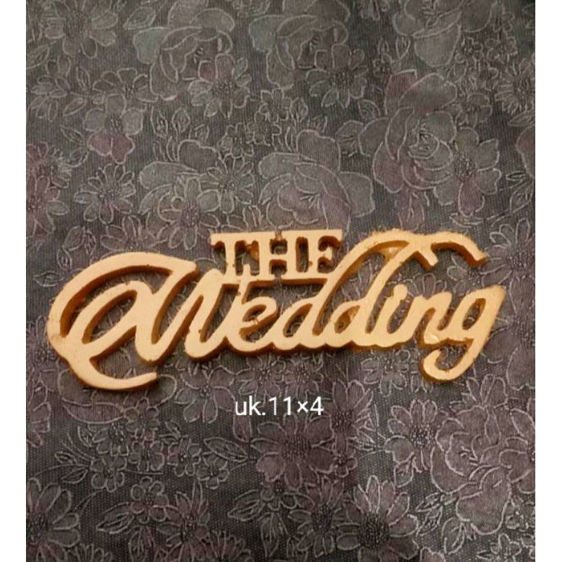 bahan mahar tulisan the wedding resin