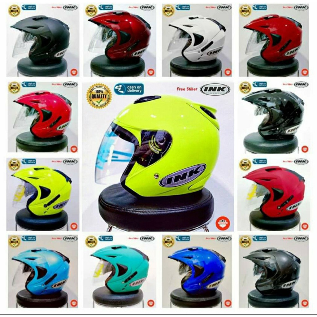 TERBAIK KUALITASNYA* HELM INK DOBLE VISOR ORIGINALNYA BMT FNK