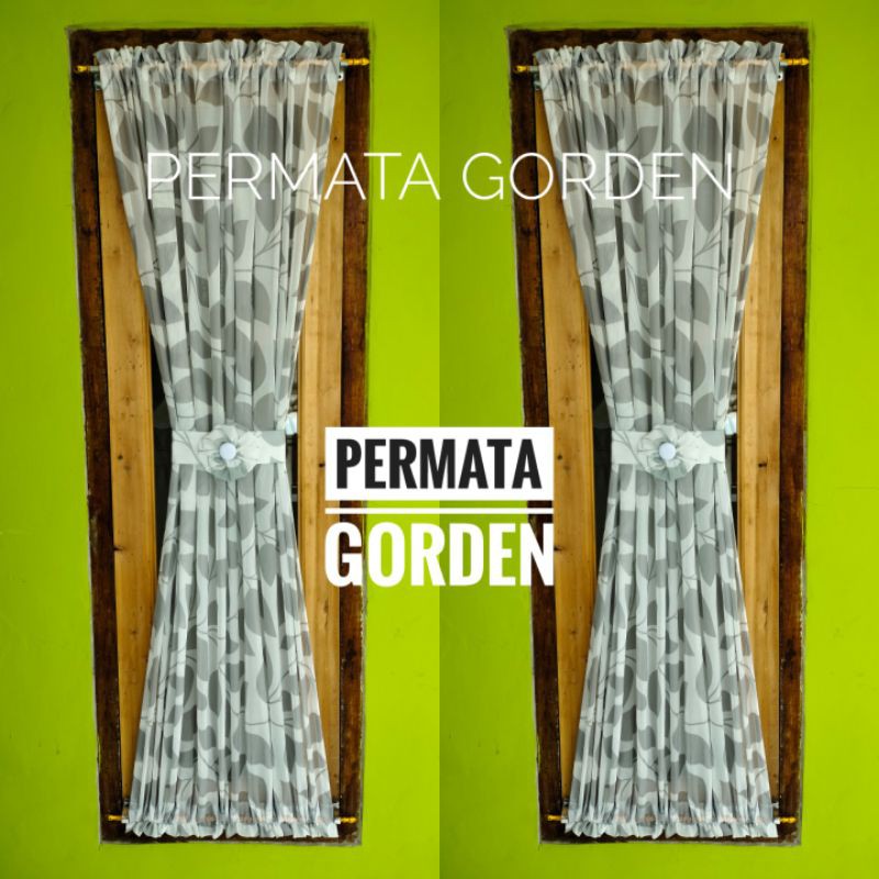 Gorden jendela minimalis ikat kupu kupu abu