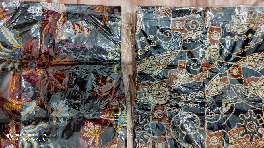 [gridline - Ls048 Maroon Black & Ls002] Kemeja Batik Pria Katun Lengan Panjang Slimfit Simpel Casual