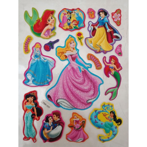 

Sticker timbul Disney Princess (2) untuk anak-anak (journaling, hp, kotak pensil)