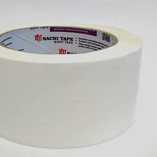 

➷ Nachi Tape Lakban Putih Susu Opp Blok Nachi Putih Susu 48mm x 100 Yard ✶