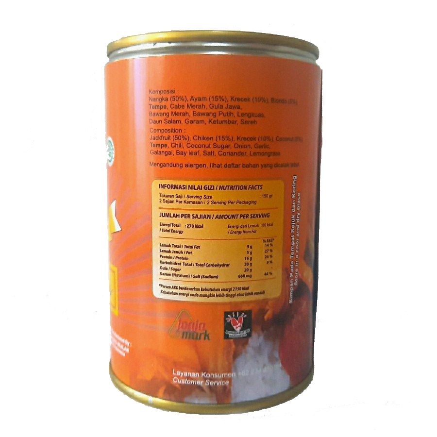 Gudeg Kaleng Ayam Wijilan Bu Lies - 300Gram