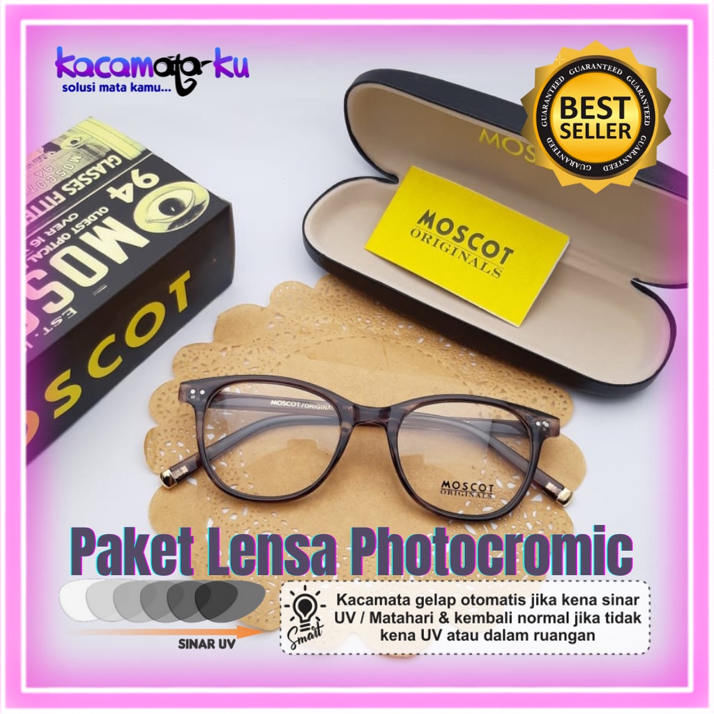 Kacamata Minus Pria Moscot Jess Free Lensa Minus Photocromic Murah