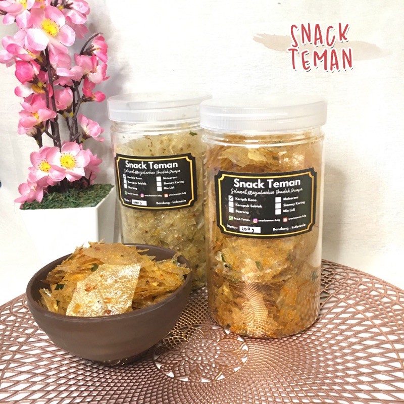 

Keripik Kaca Kripik Cemilan Bandung Pedas Kemasan Toples Lebaran 200g