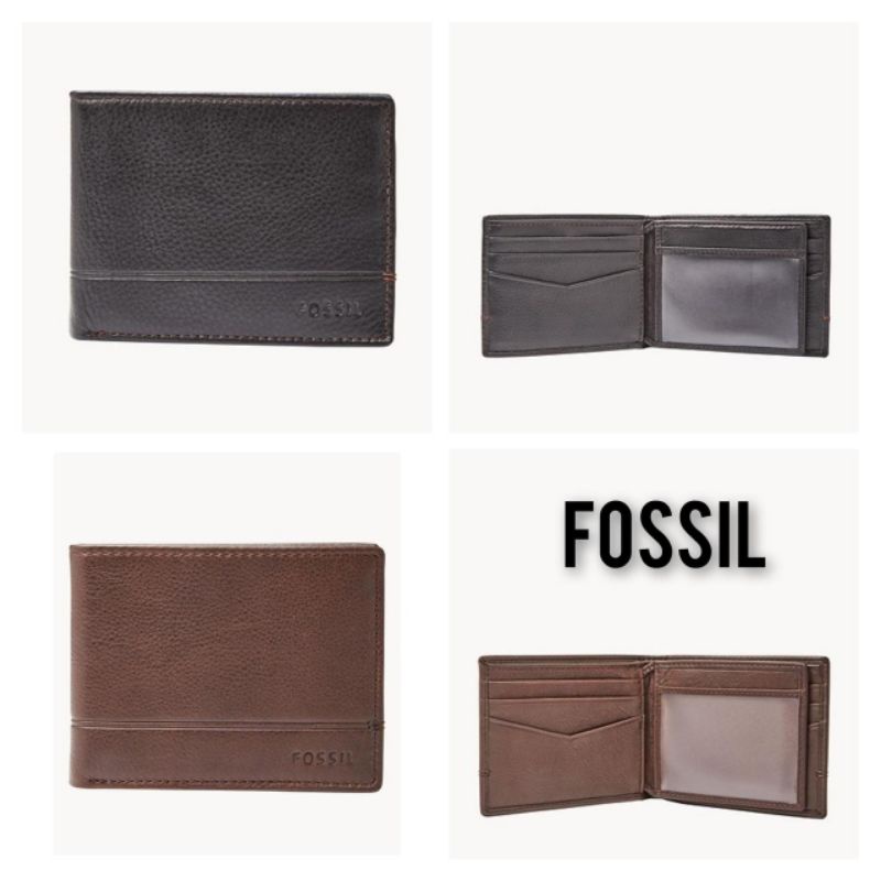 Dompet Pria Fossil Men Short Wallet Bifold Brooks Pendek