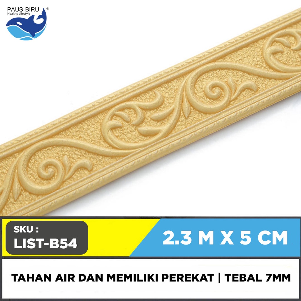 Paus Biru - Wall Border List / Wallborder Foam 3D / List dinding 3D 2.3 M-LIST B54