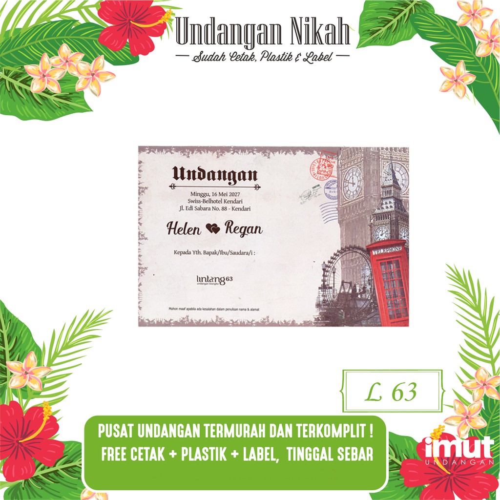 Undangan Pernikahan Sudah Cetak Lintang 63 Harga Murah