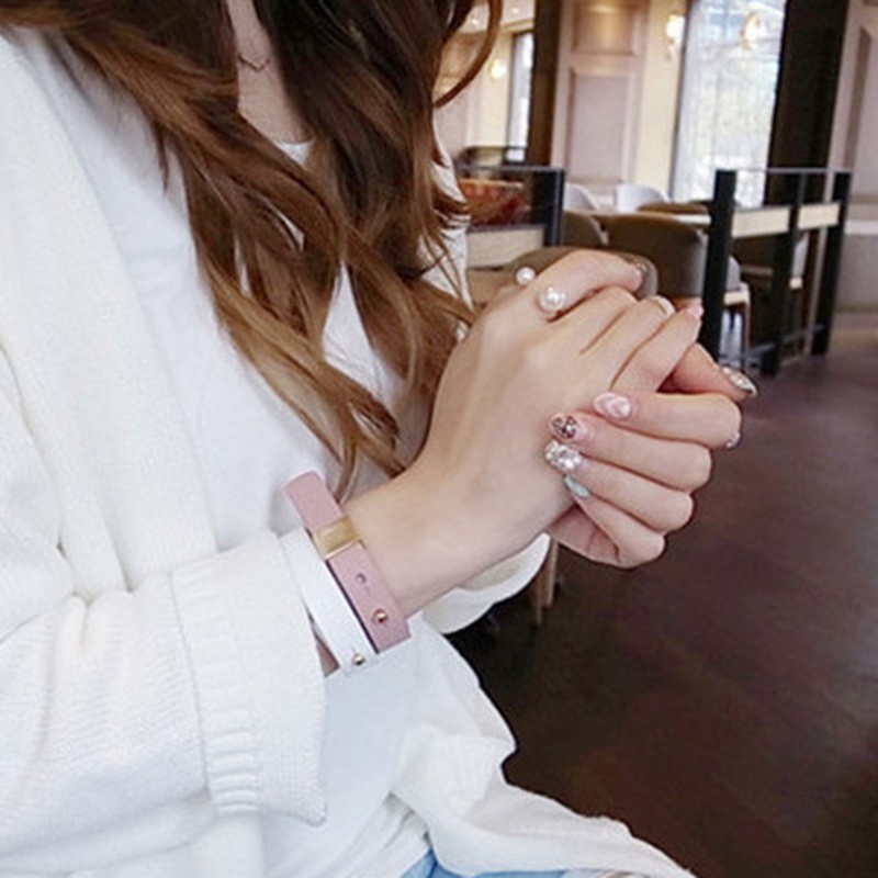 Cincin Model Terbuka Aksen Mutiara Ganda Gaya Korea Minimalis Untuk Wanita