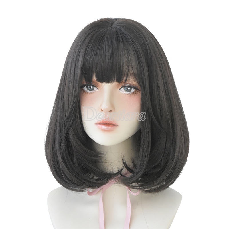 Wig / Rambut Palsu Wanita Model Pendek Sebahu Natural Fluffy