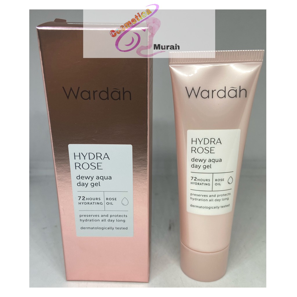 [ day cream 17 ml ] wardah hydra rose dewy aqua day gel 17 ml // krim siang wardah hydrarose Kecil