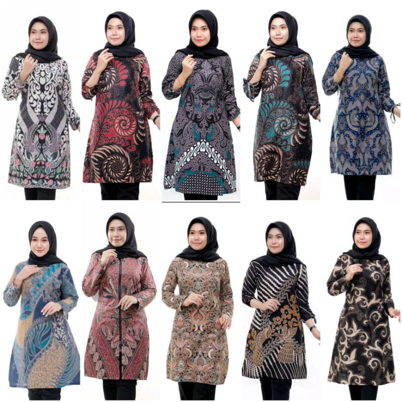 (bayar dirumah)TUNIK BATIK  SHIBORI JUMPUTAN TERBARIU size S_3L  /HRB026 YELBOR