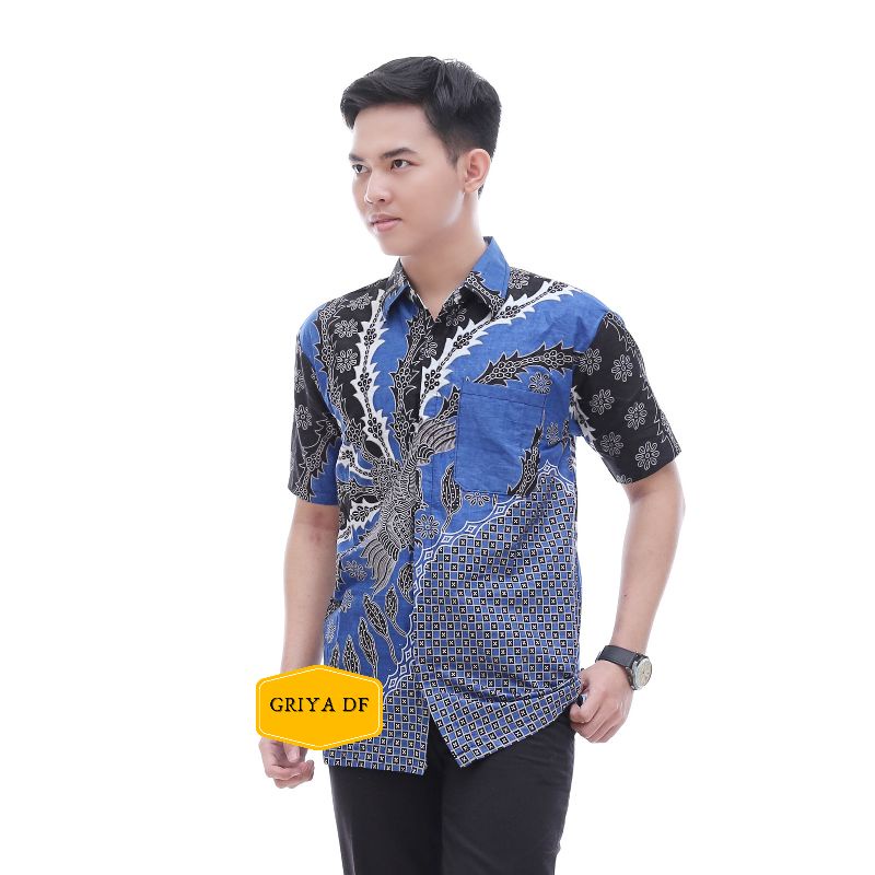 BATIK PRIA SIZE M L XL XXL  BSWART BatiK HRB026 Kenongo Hem