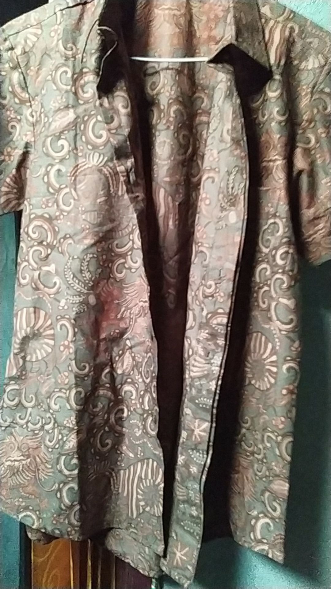 Kemeja Batik Pria Lengan Pendek Slimfit Premium Motif Balian Coklat Choklat Cokelat 721197 Cap 72