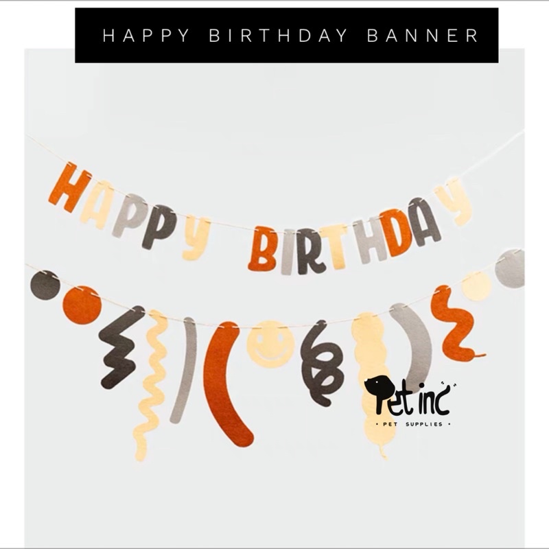 Happy birthday hanging banner