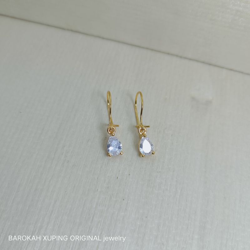 anting xuping+anting mata satu+anting simple/perhiasan lapis emas awet