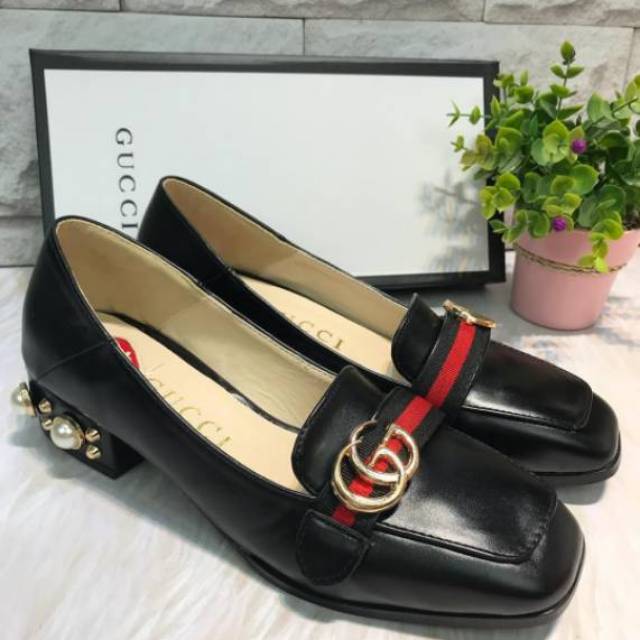 ReStock...SEPATU WANITA GUCCI MUTIARA LOAFER/ GUCCI SHOES PEARL