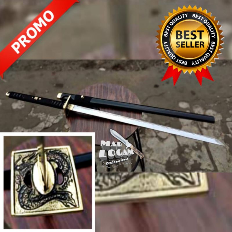 PREMIU!!! Katana Ninjato hatori samurai jepang bentuk lurus bisa tebas paku