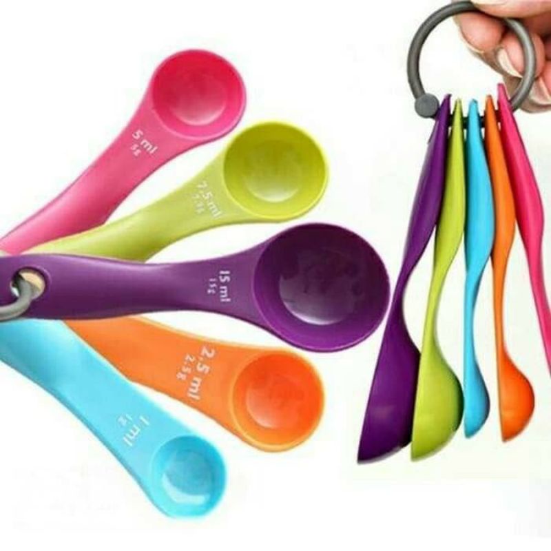 ~ PIYOSHI08 ~ Sendok Takar Takaran Set isi 5 in 1 Kecil Measuring Spoon Alat Baking PD15