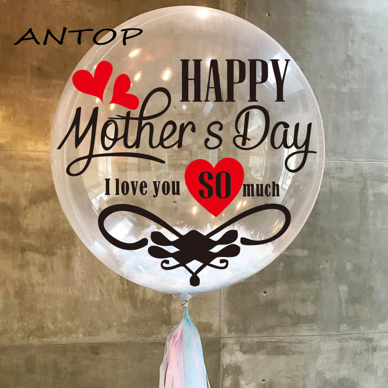 1pc Balon Bobo Bahan Karet Transparan Ukuran 20 Inci Untuk Dekorasi Pesta Ulang Tahun Hari Ibu ANTOP