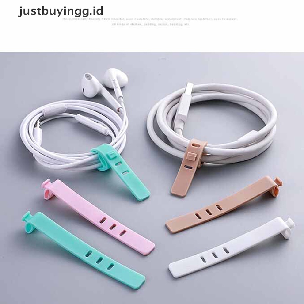 (Justbuyingg.Id) 4pcs Penggulung Kabel Bahan Silikon