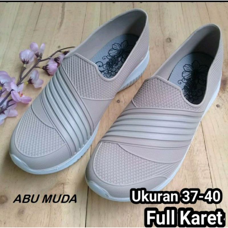 SEPATU WANITA ATT SWL 480 - sepatu slip on karet wanita