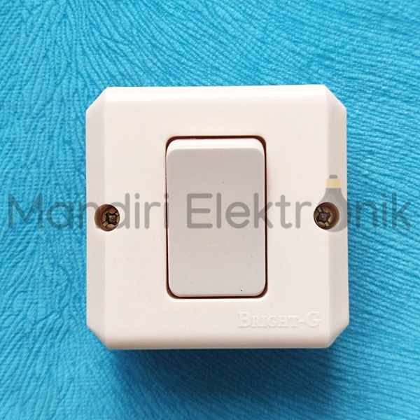 Saklar Engkel OB Bright-G 701 Saklar Tempel OB Outbow Warna Cream - Saklar Tunggal OB SNI 701