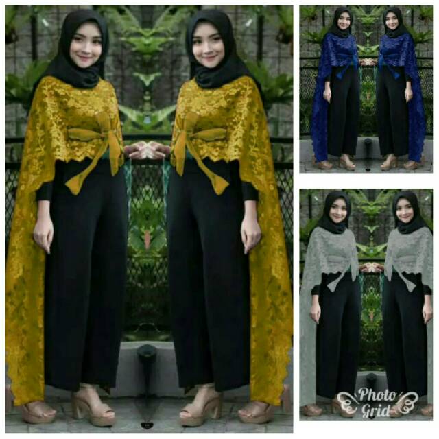 Long Cape SL/ Baju cewek baju atasan wanita  brukat cewek baju brokat
